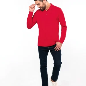 K256 - Polo piqué uomo manica lunga