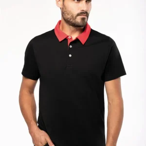 K260 - Polo jersey uomo bicolore