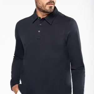 K264 - Polo jersey uomo manica lunga