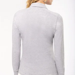 K265 - Polo jersey donna manica lunga
