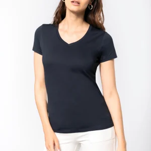 K3003 - T-shirt donna Supima® scollo a V manica corta