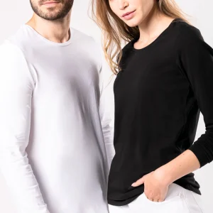 K3017 - T-shirt donna maniche lunghe girocollo