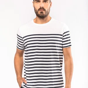 K3033 - T-shirt uomo in stile marinaro Bio girocollo