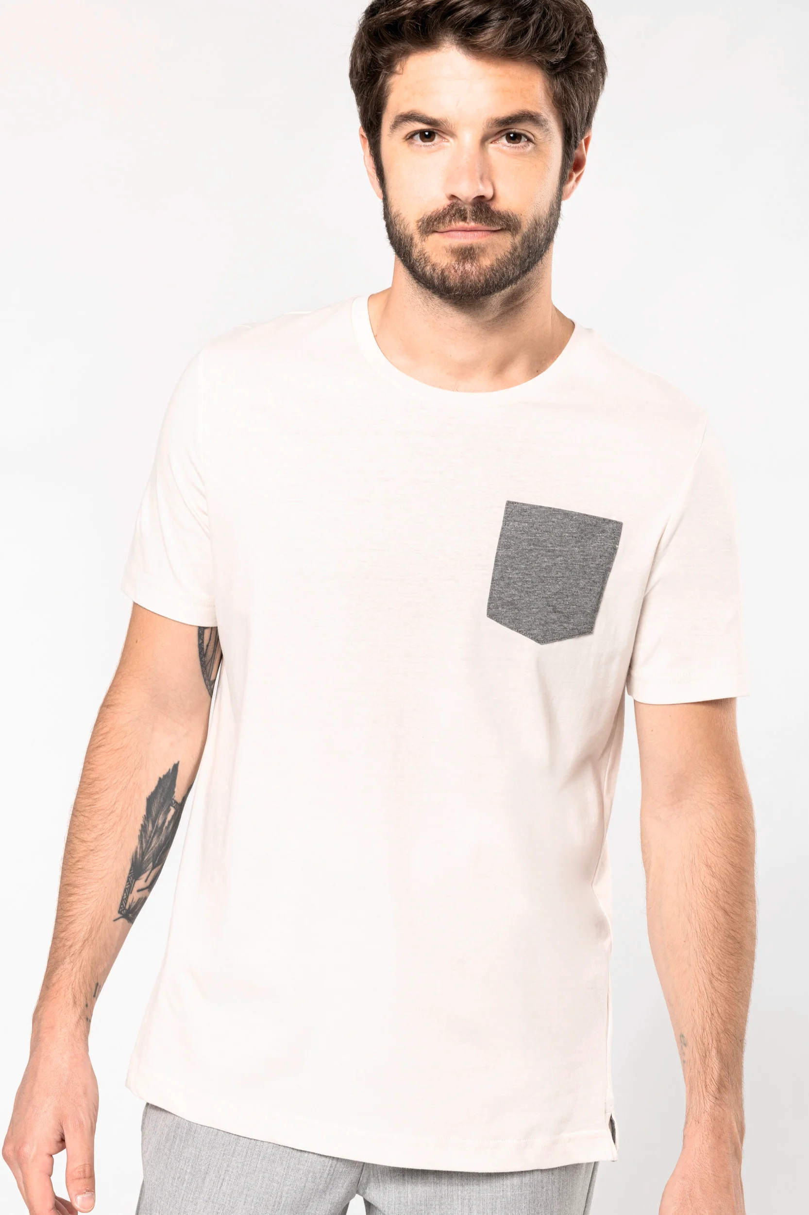 K375 - T-shirt cotone BIO con tasca - immagine 4
