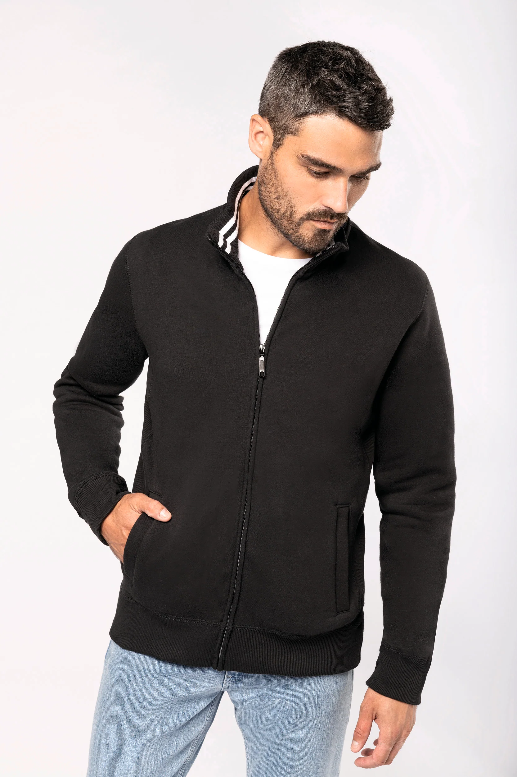 K456 - Felpa uomo full zip - immagine 2