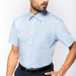 K543 - Camicia uomo in popeline manica corta