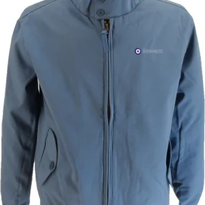Lambretta Mid Blue Showerproof Harrington Jacket