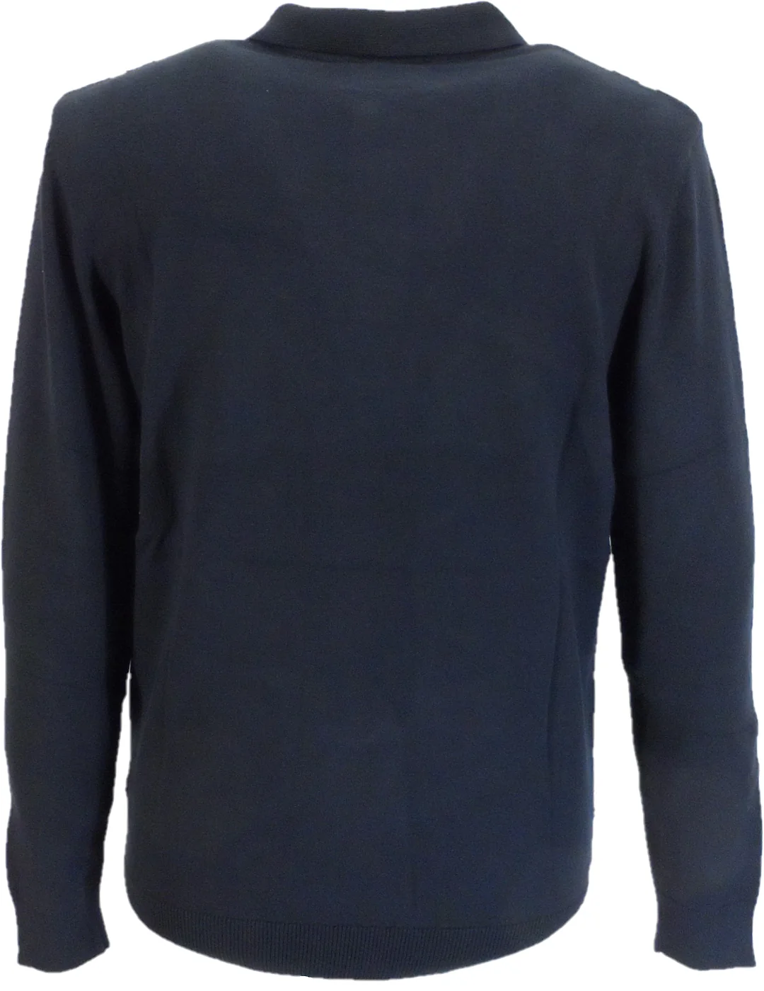 Lambretta Mens Navy Blue Striped Knitted Polo Shirt - immagine 3