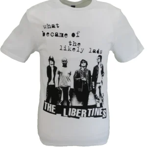 Mens White Official The Libertines Likely Lads T Shirt
