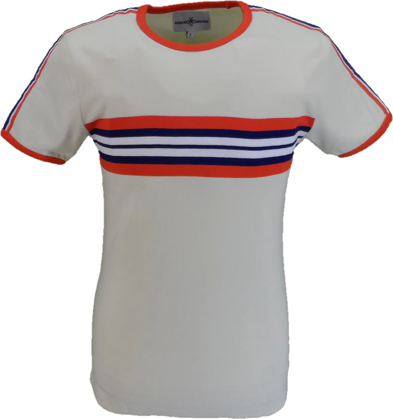 Madcap England Mens Off White Cassette Ringer T Shirt - immagine 2