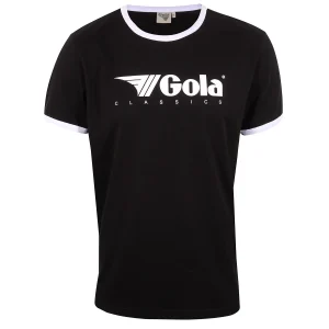 Gola Mens Black/White Retro Ringer T Shirt