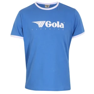 Gola Mens Blue/White Retro Ringer T Shirt