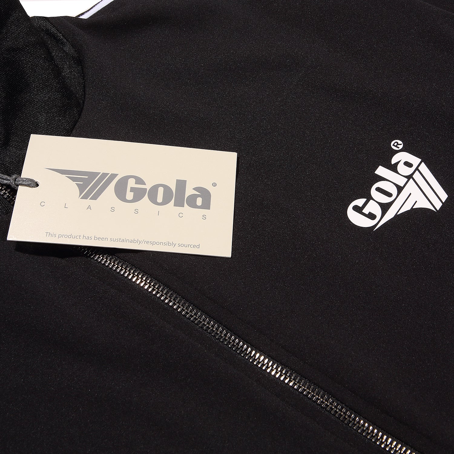 Gola Mens Black 70s Retro Stripe One Stipe Track Tops - immagine 5