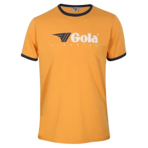 Gola Mens Gold Retro Ringer T Shirt