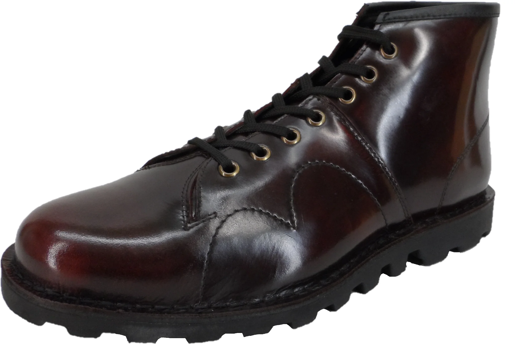Grafters Original 1970's Style Oxblood Rub Off Leather Monkey Boots - immagine 2
