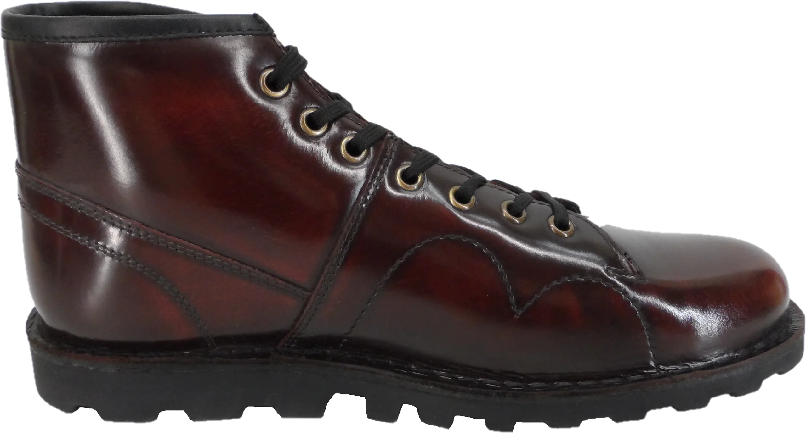 Grafters Original 1970's Style Oxblood Rub Off Leather Monkey Boots - immagine 5