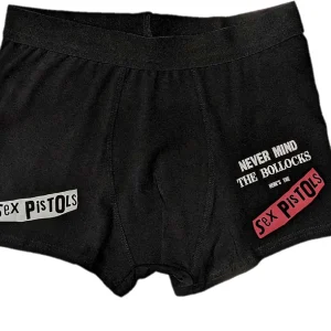Mens Black Sex Pistols 1 Pair Pack of Boxer Shorts