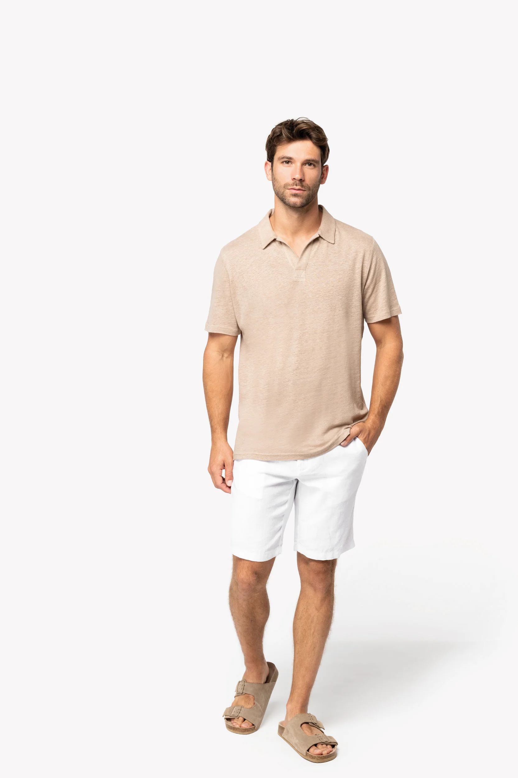 NS711 - Bermuda uomo in lino - immagine 4