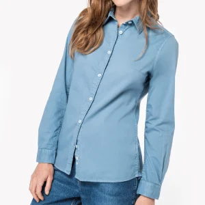 NS503 - Camicia slavate in cotone twill donna