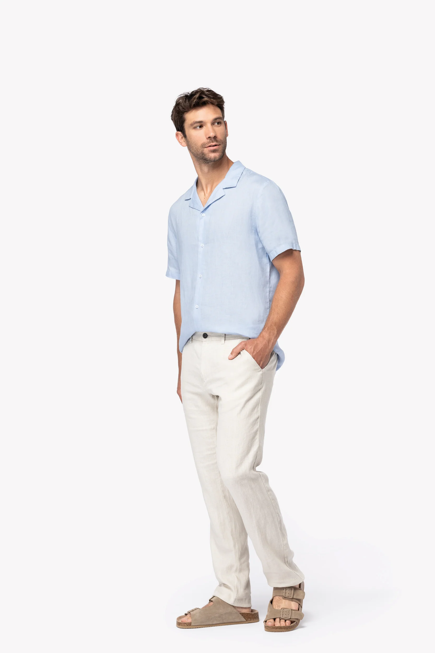 NS509 - Camicia uomo in lino - immagine 6