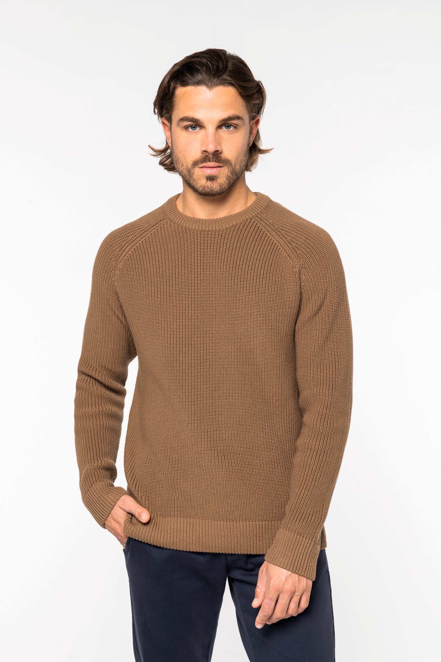 NS911 - Pullover uomo a maglia grossa - immagine 4