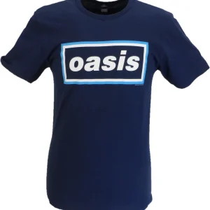Mens Official Licensed Oasis Navy Blue Maine Road Event T Shirt