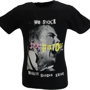 Mens Black Official We Stock The Sex Pistols T Shirt