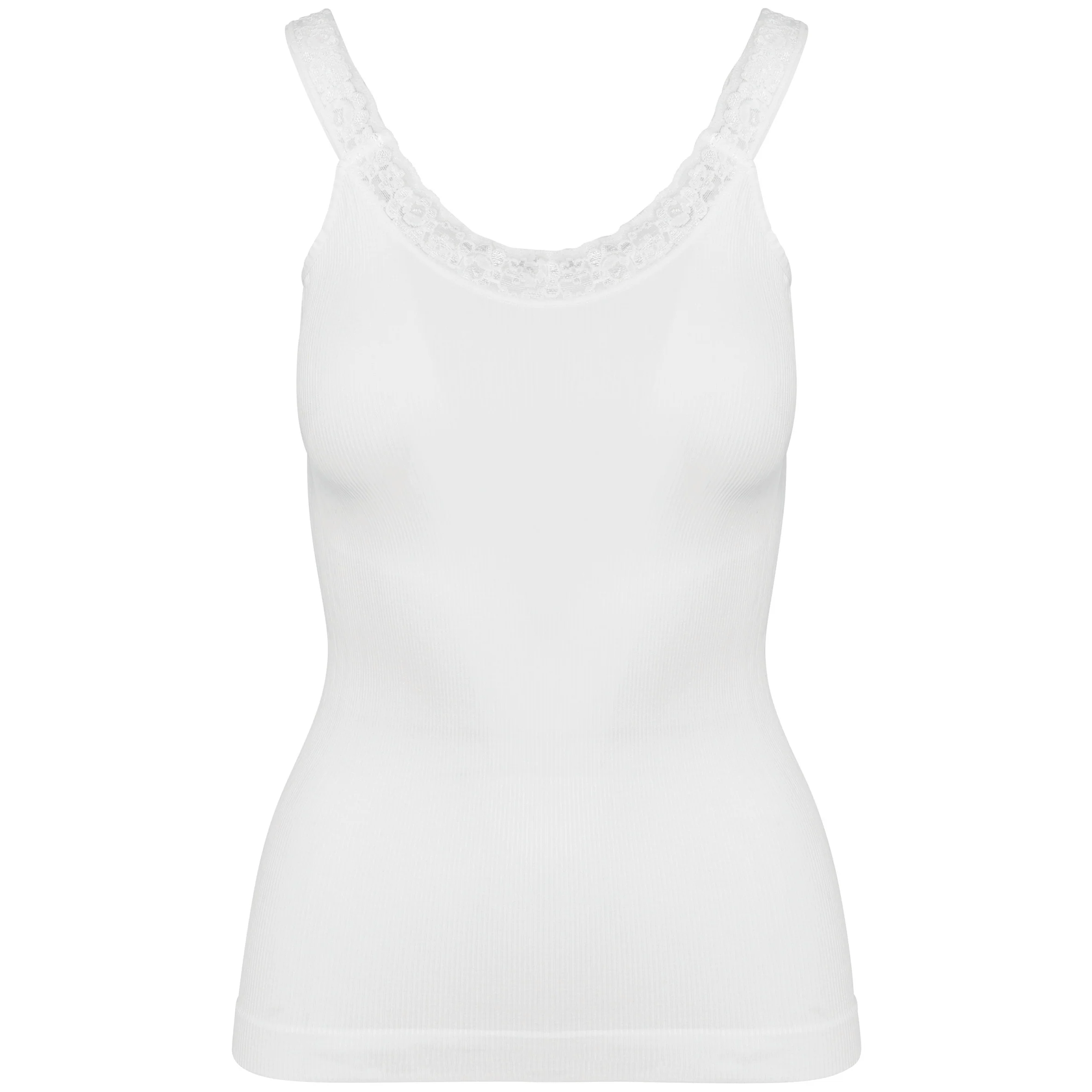 K3043 - Canotta ecosostenibile senza cuciture con pizzo - immagine 6
