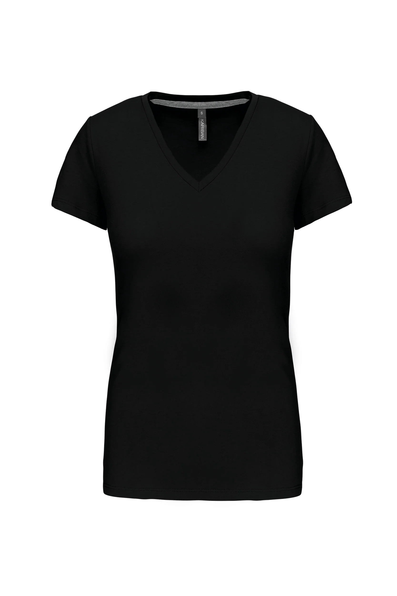 K381 - T-shirt donna manica corta scollo a V - immagine 6