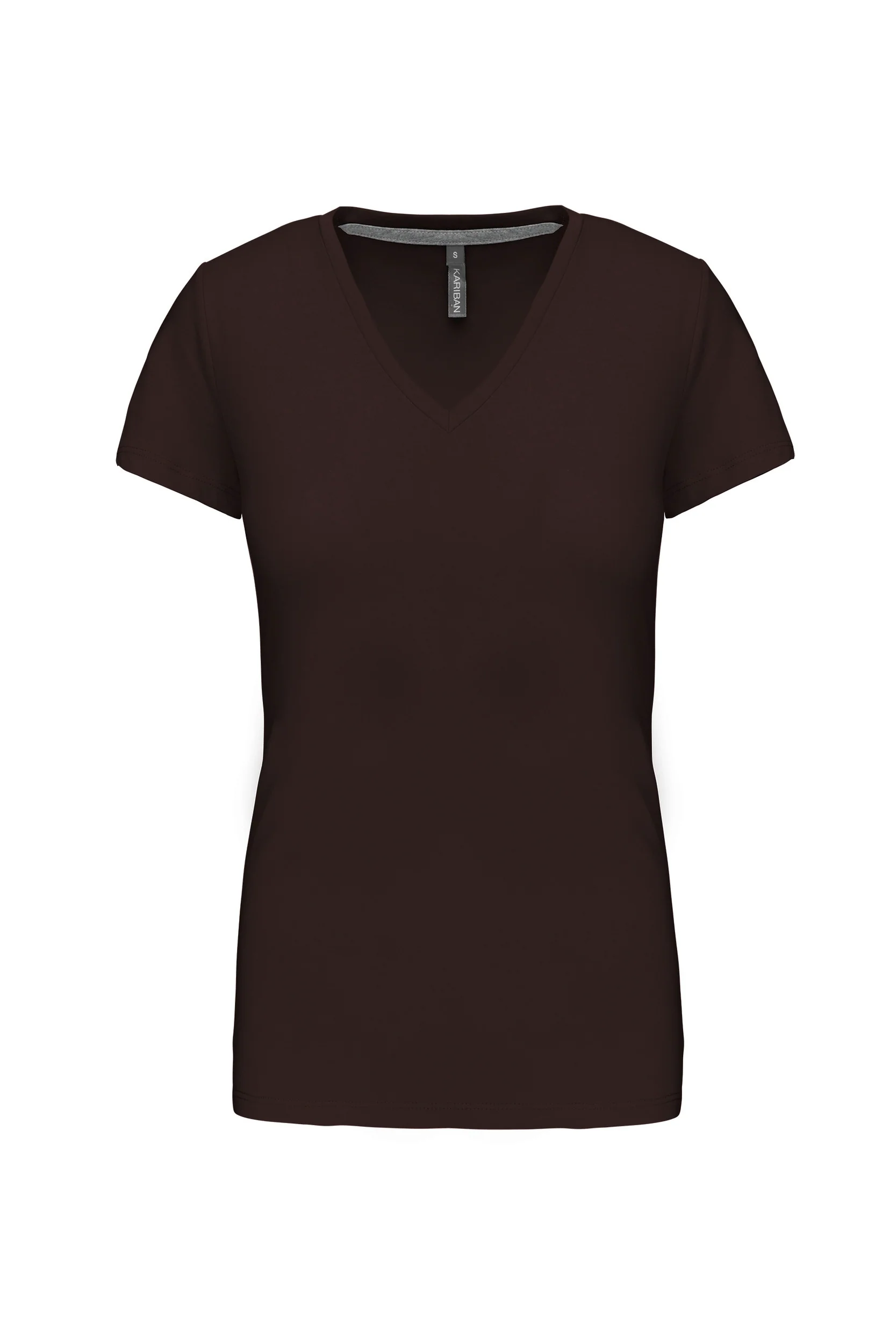 K381 - T-shirt donna manica corta scollo a V - immagine 8