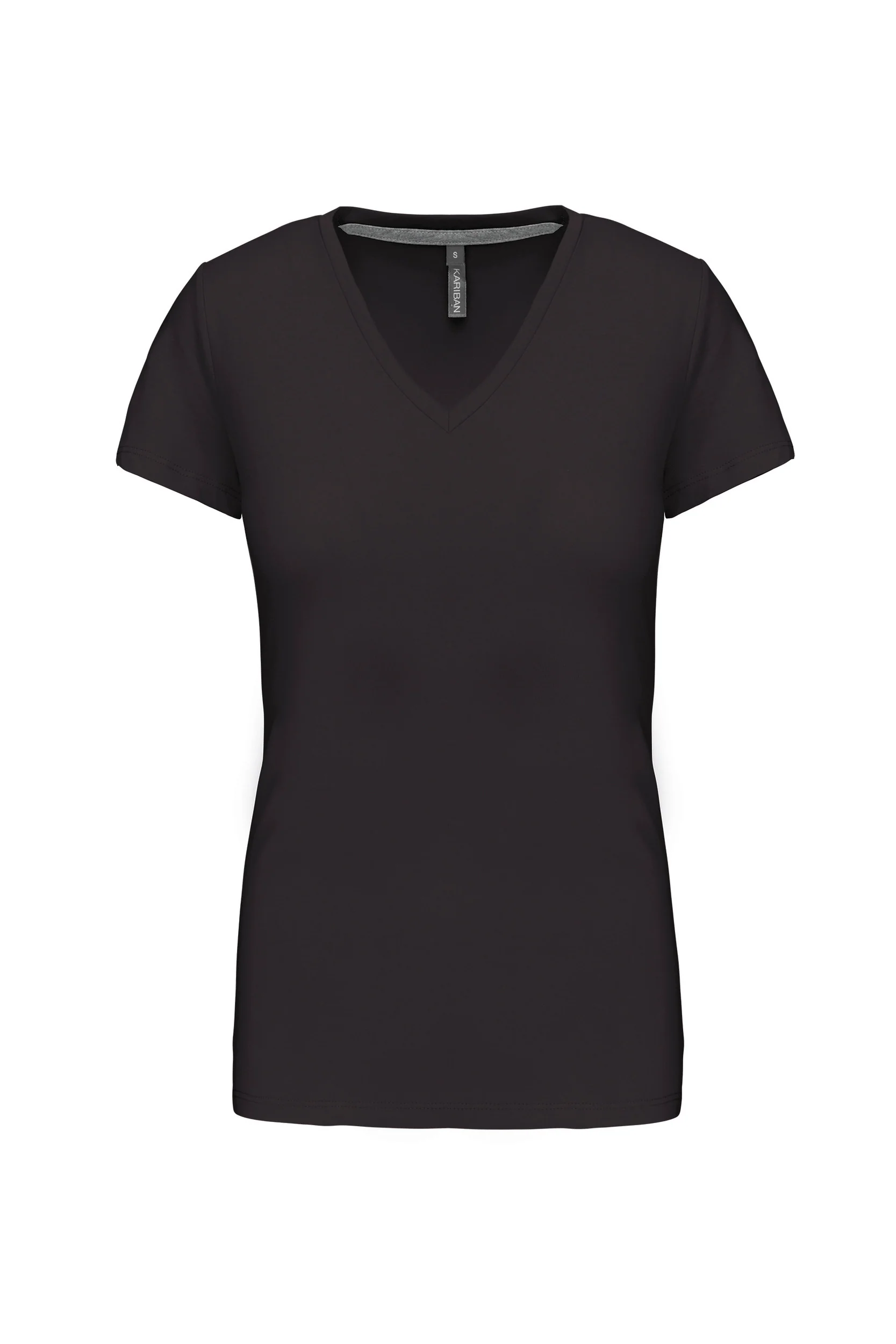 K381 - T-shirt donna manica corta scollo a V - immagine 9