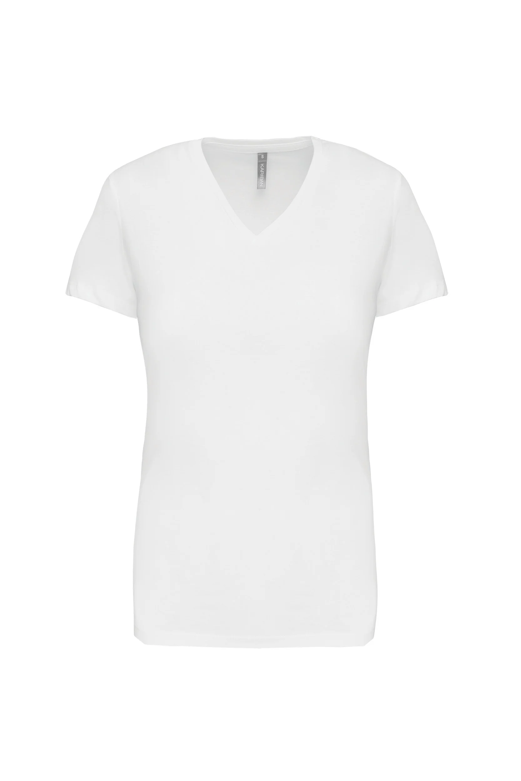 K381 - T-shirt donna manica corta scollo a V - immagine 5