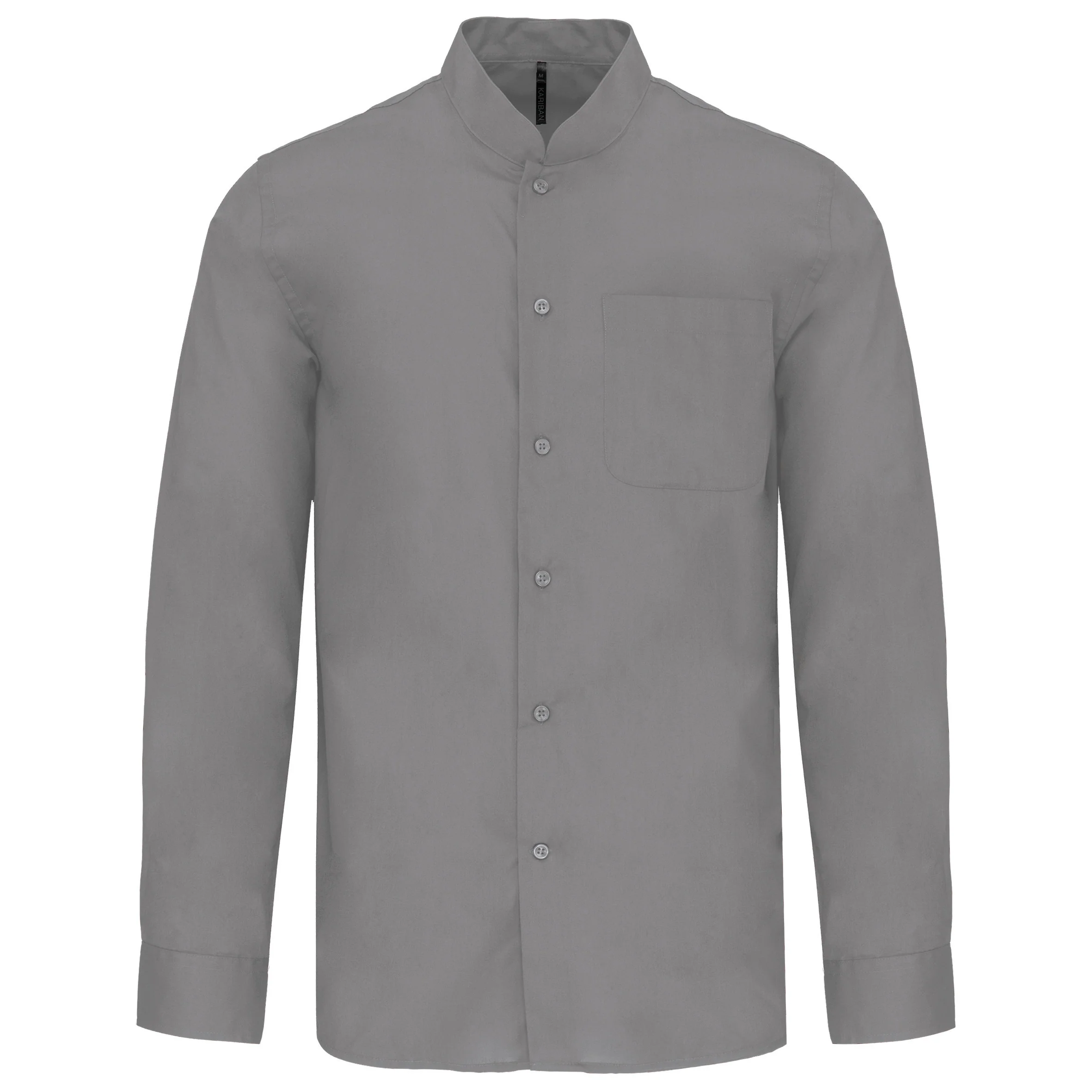 K515 - Camicia uomo collo alla coreana manica lunga - immagine 7