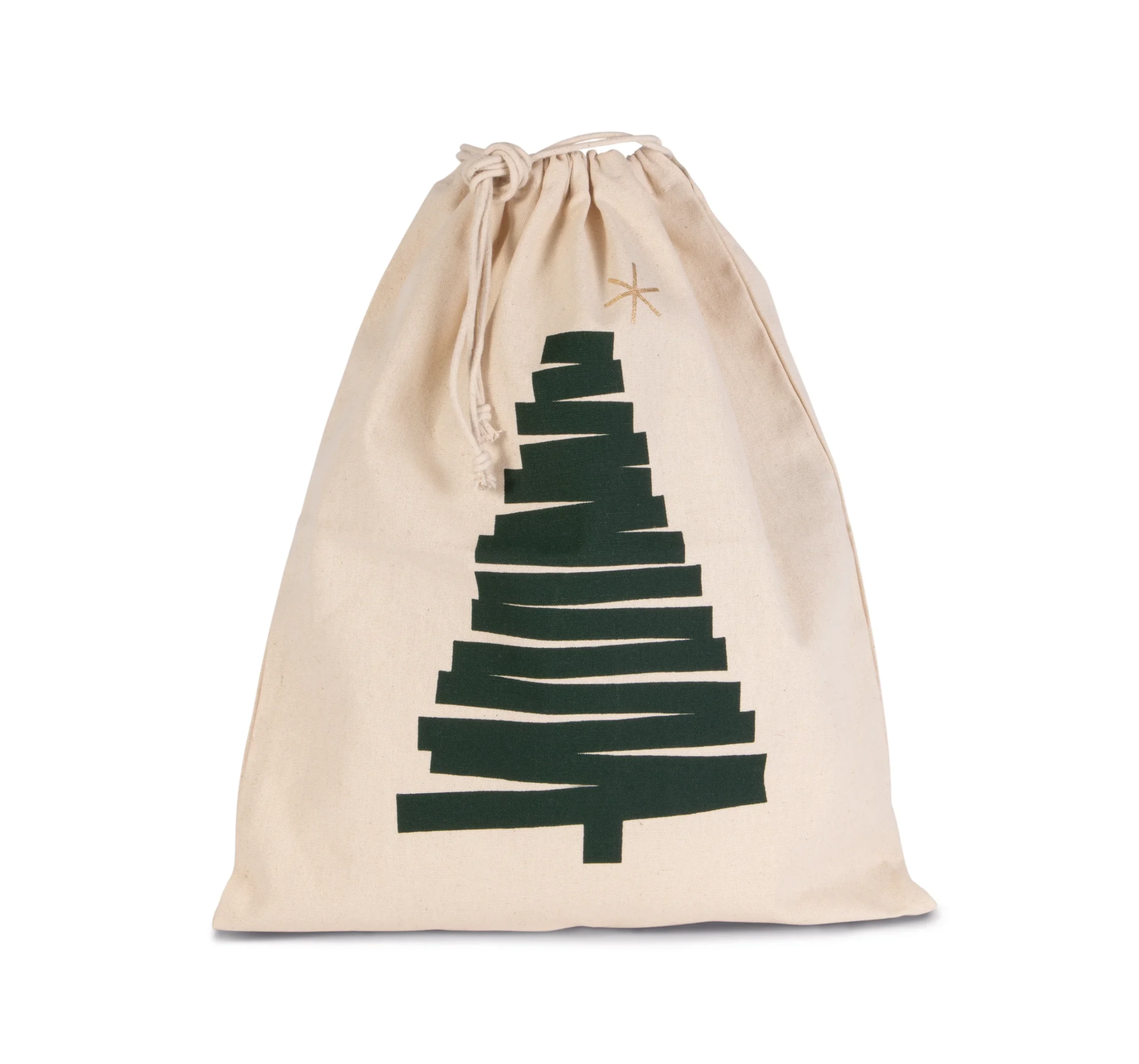 KI0746 - Borsa in cotone con motivo "Abete" - immagine 4