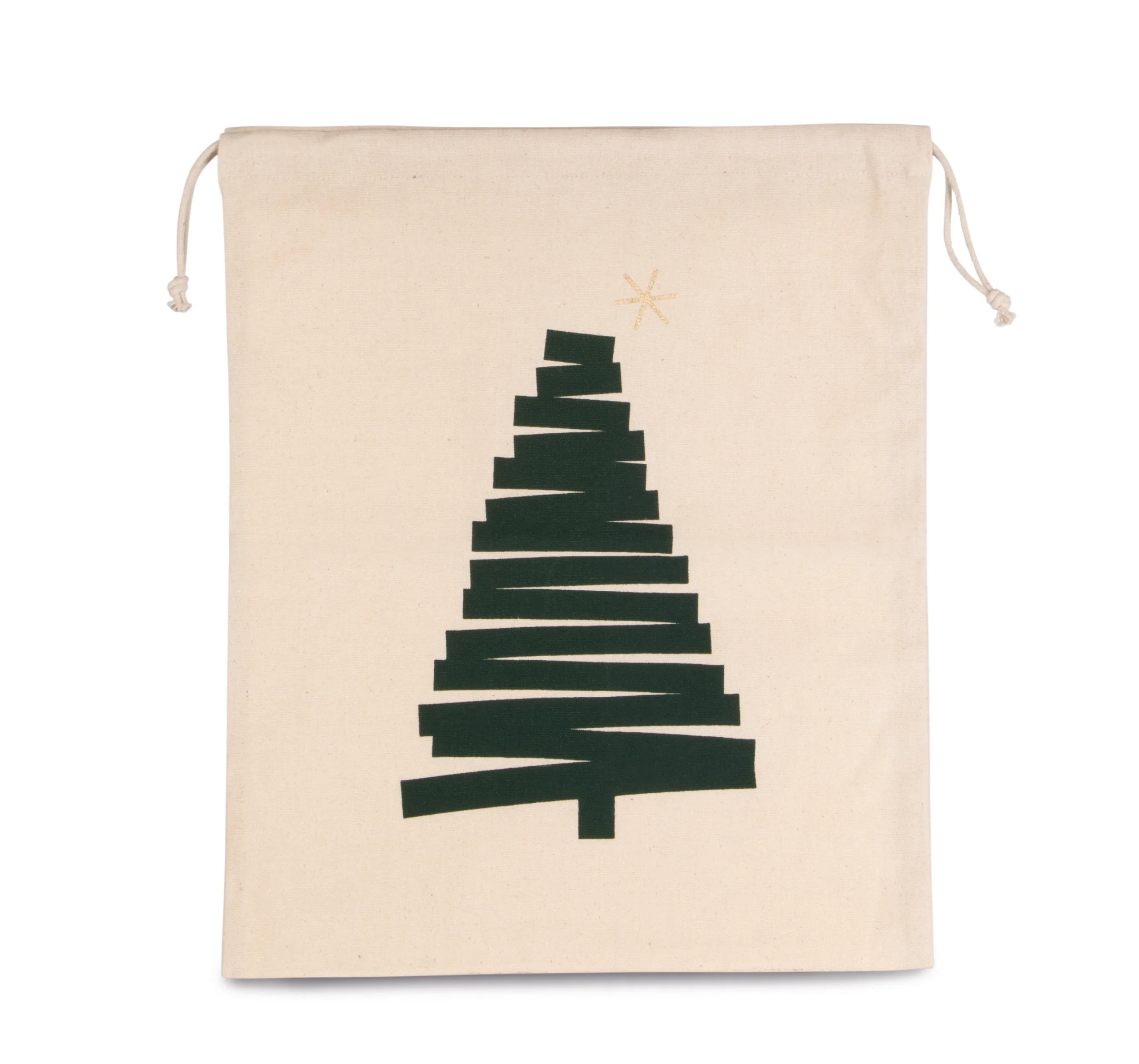 KI0746 - Borsa in cotone con motivo "Abete" - immagine 7