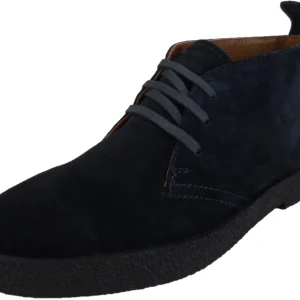 Roamers Mens Real Suede Navy Blue Retro McQueen Desert boots