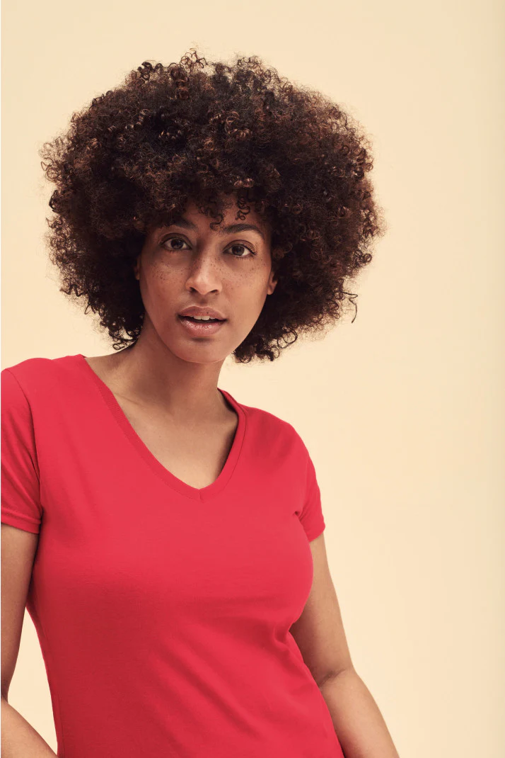 SC61398 - T-shirt donna Value Weight scollo a V (61-398-0)