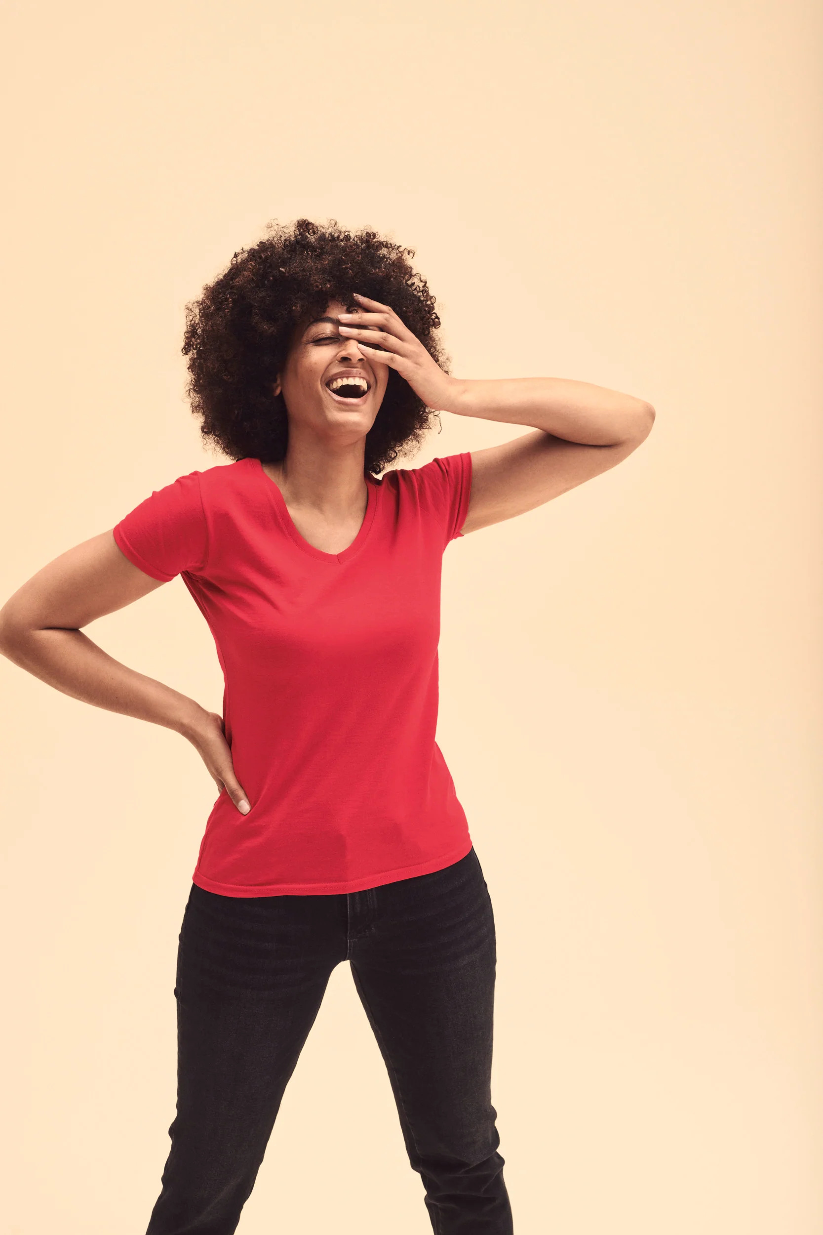 SC61398 - T-shirt donna Value Weight scollo a V (61-398-0) - immagine 3