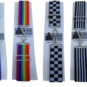 Retro Unisex 70s One and a Half Inch Wide Elastic Snake Belts Many Colours