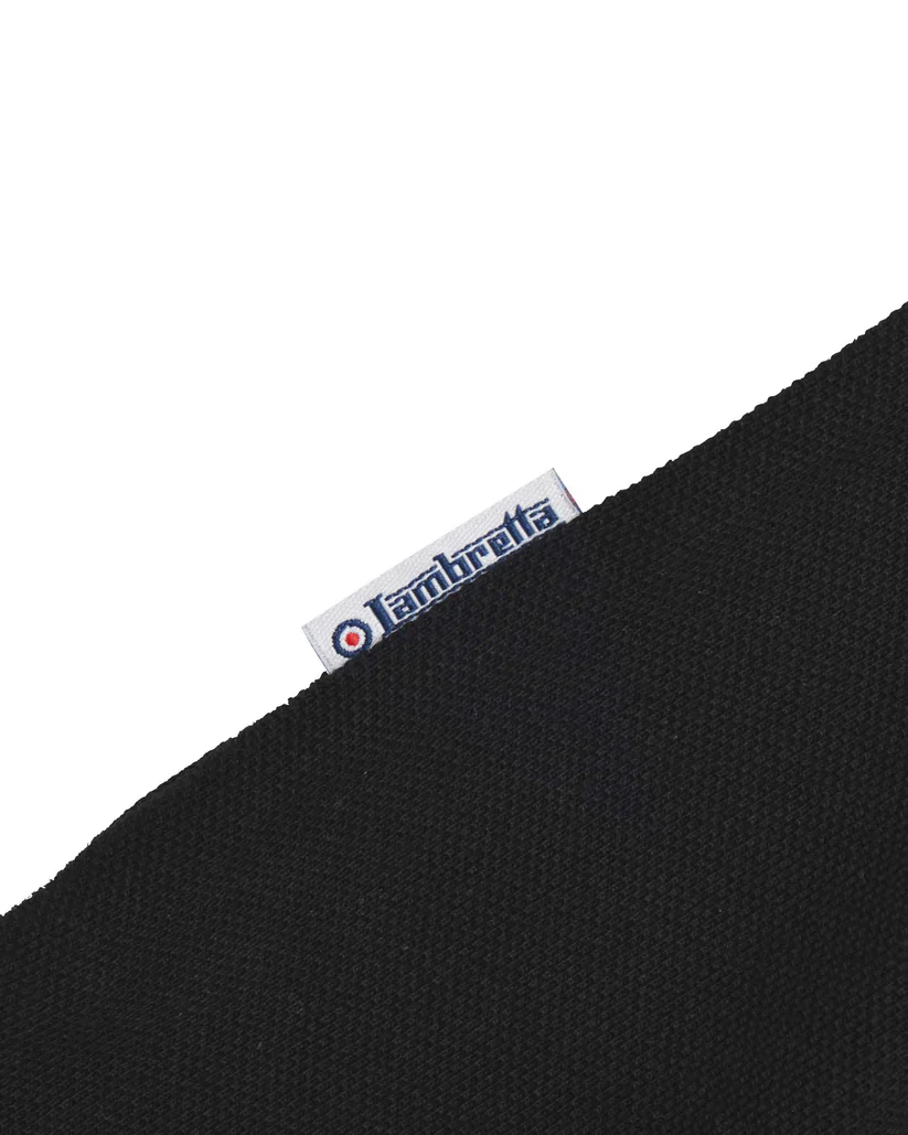 Lambretta Mens Black Checkerboard Collar Polo Shirts - immagine 5