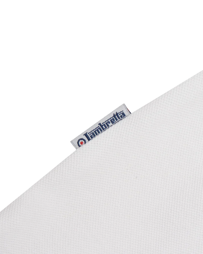 Lambretta Mens White Checkerboard Collar Polo Shirts - immagine 5