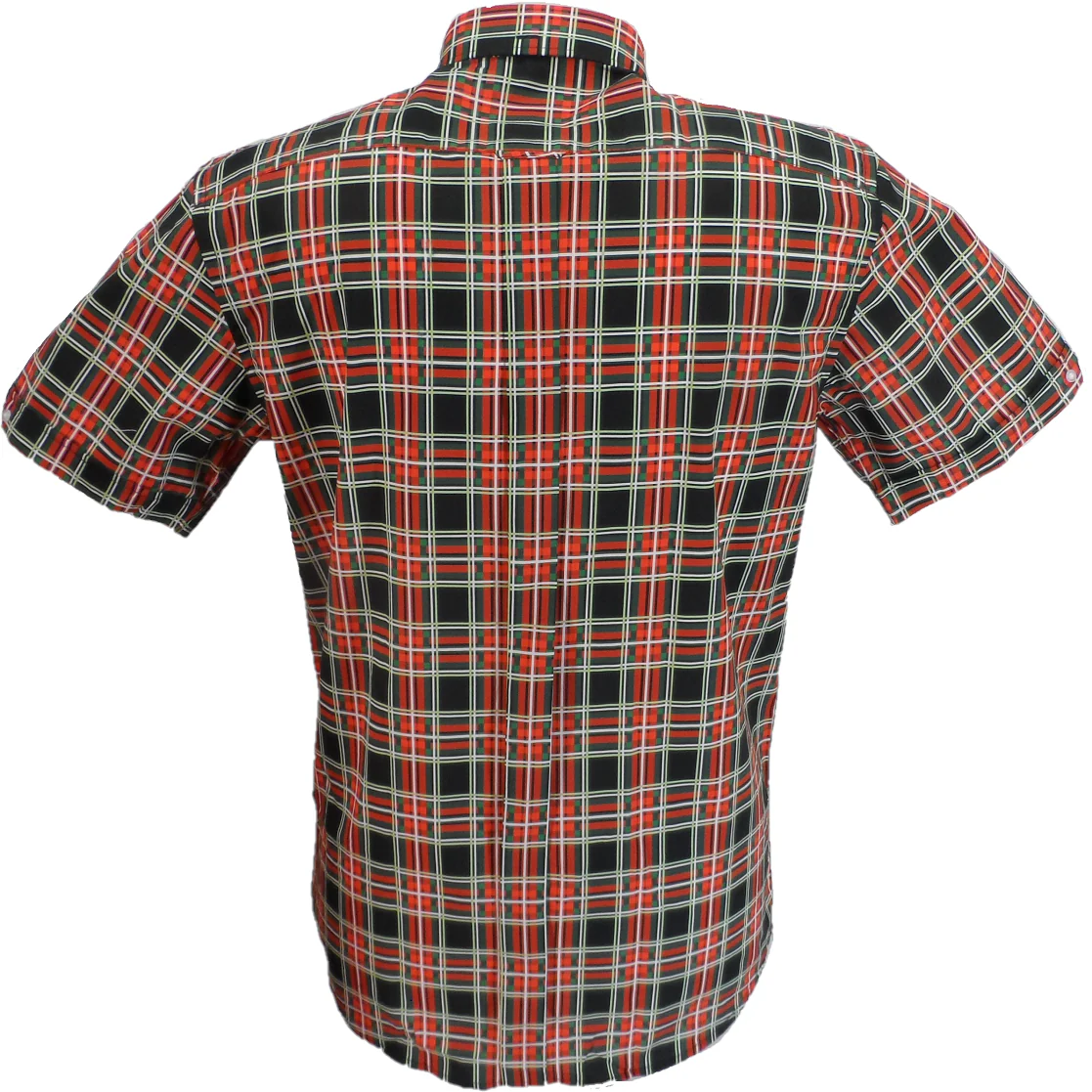 Mazeys Mens Black/Red Multi Checked 100% Cotton Short Sleeved Shirts - immagine 4