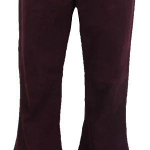 Run & Fly Mens Vintage 60s 70s Retro Burgundy Bell Bottom Super Flares