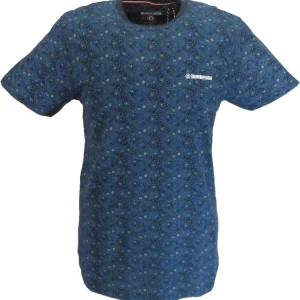 Lambretta Mens Navy Blue Paisley T-Shirt