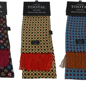 Tootal Mens Retro Geo Print 100% Silk Scarves
