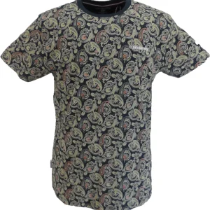 Lambretta Mens Navy Blue Paisley T-Shirt