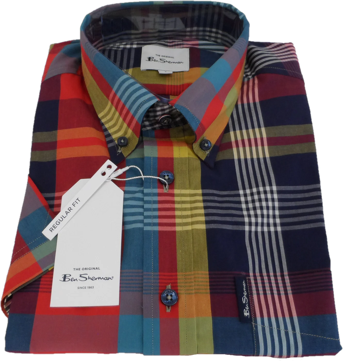 Ben Sherman Mens Scarlet Multi Check Shirts - immagine 4
