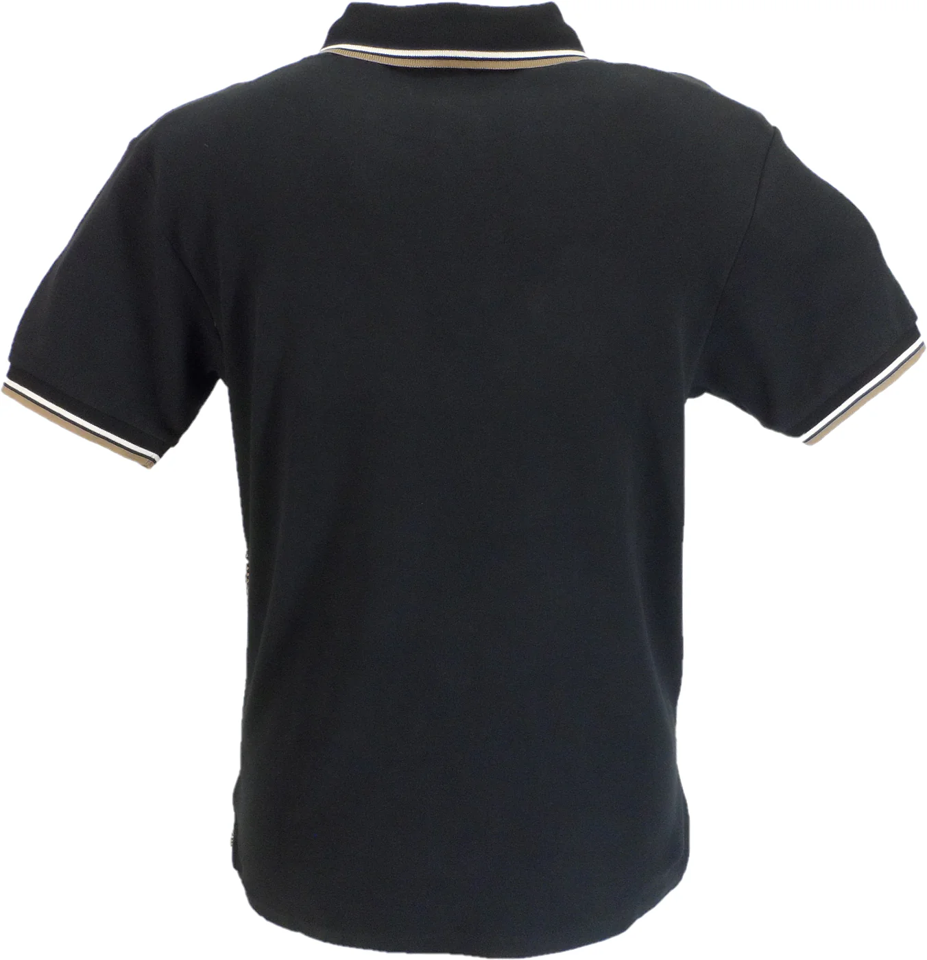 Trojan Mens Black Birdseye Panel Polo Shirt - immagine 3