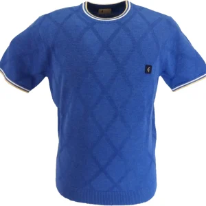 Gabicci Mens Santino Retro Sapphire Blue Jumper