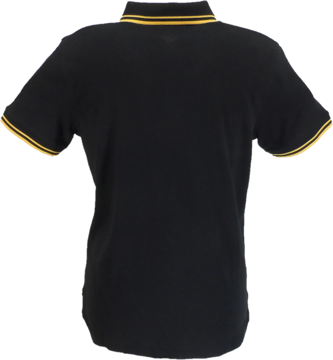 Lambretta Black & Gold Retro Two Tone Tipped Polo Shirts - immagine 3